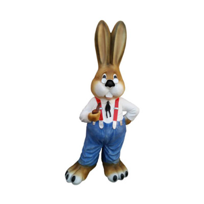 Hase figur abstrakte figuren statuen moderne statue bunt bemalt neu 137cm