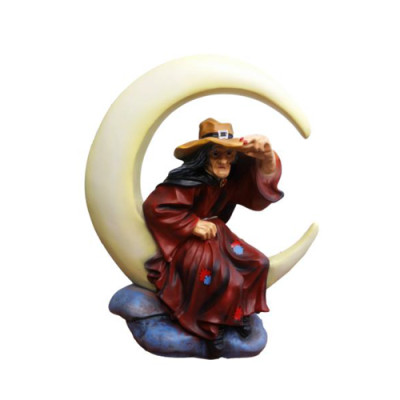 Deko Figur Statue Skulptur 80 cm Figuren Statuen Skulpturen Hexe Mond Neu P133