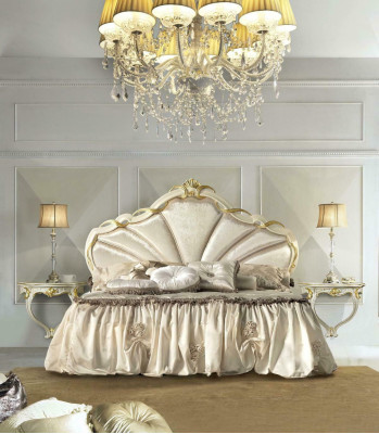 Klassisches Bettgestell Betten - Doppel Bett 180x200cm - Barock Rokoko Italien