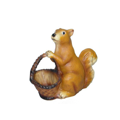 Eichhörnchen mit Korb Figur Dekoration Skulptur Statue Figuren Skuloturen Neu