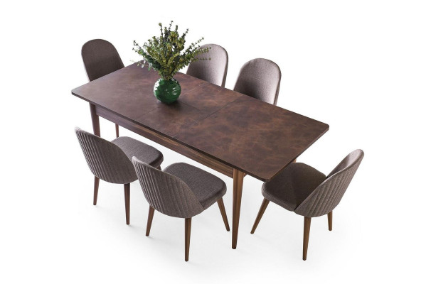 Esstisch Esszimmertisch Holztisch Tisch Esszimmer Braun Ausziehbar