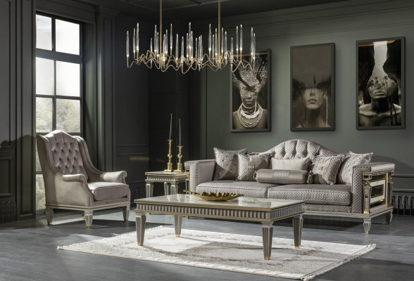 Beistelltisch Weiß Couchtisch Tisch Wohnzimmer Möbel Metall Tische Modern