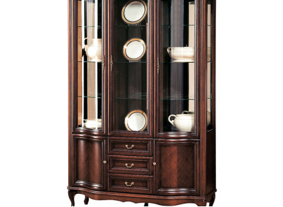 Klassische Vitrine Schrank Italienische Möbel Vitrinenschrank Vitrinen Neu W-W3