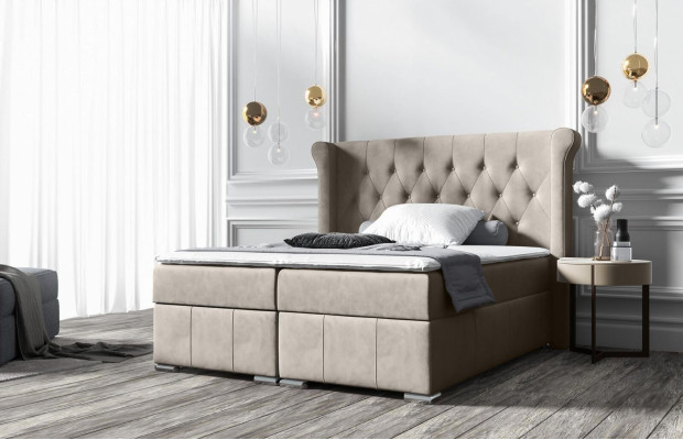 Chesterfield Bett + Bettkasten Boxspring Betten Schlafzimmer Hotel Alle Größen !