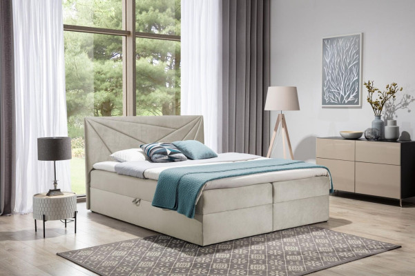 Doppelbett Bett mit Bettkasten Boxspringbett Ehebett Betten Polsterbett 180cm