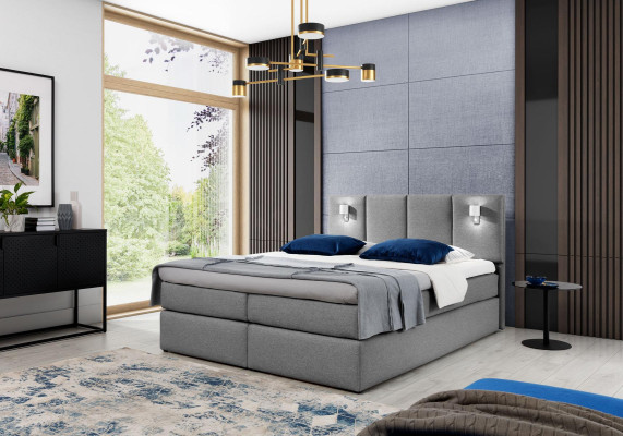 Bett Boxspringbett Schlafzimmer Polster Design Doppel Modern Stoff 200x200