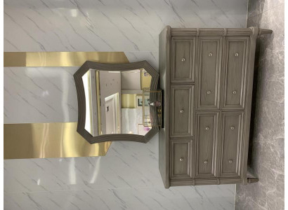 Luxus Kommode Spiegel Style Design Möbel Modern Schlafzimmer Kommode neu braun