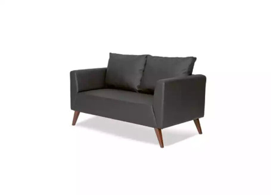 Stilvoller Zweisitzer Moderne Schwarze Couch Arbeitszimmermöbel Office