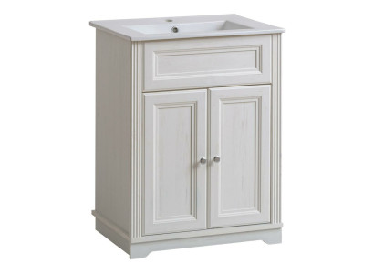 Badmöbel Antik Stil Becken Unterschrank Landhaus Badezimmer 60cm
