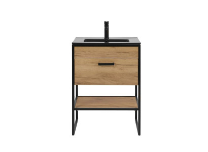 Badmöbel Set 60cm Waschbecken mit Unterschrank Waschtisch Loft Stil