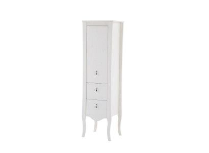 Badmöbel Badezimmer Schrank Holz Hochschrank weiß Badschrank