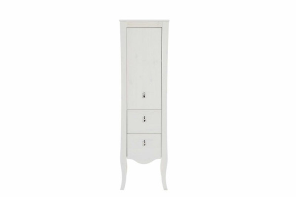 Badmöbel Badezimmer Schrank Holz Hochschrank weiß Badschrank