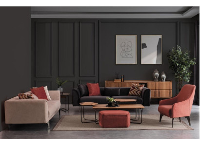 Moderne Sitzgruppe Luxus Sofas Dreisitzer Sessel 3+3+1 Set Wohnzimmer