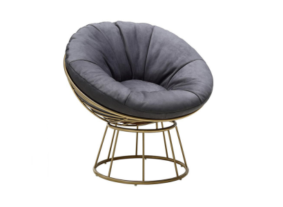 Sessel Sitzer Design Wohnzimmer Polster Holz Polster Moderne Luxus Grau
