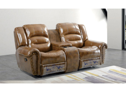 Sofa 2 Sitzer Design Sofa Polster Couchen Couch Modern Luxus Braun Neu