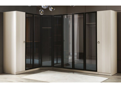 Schlafzimmer Eckschrank Holz Möbel Neu schwarz Schrank im Schlafzimmer