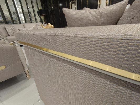 Sofagarnitur 3+1+1 Sitzer Luxus Möbel Sofagarnitur Couch Sofa Polster 3tlg. Neu