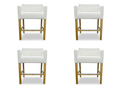4x Bar Hocker Barhocker Tresen Bar Stuhl Set Stühle Polster Sitz Garnitur