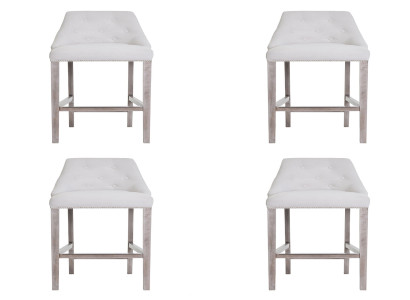 4x Bar Hocker Barhocker Tresen Stuhl Set Stühle Polste Chesterfield Design Stil