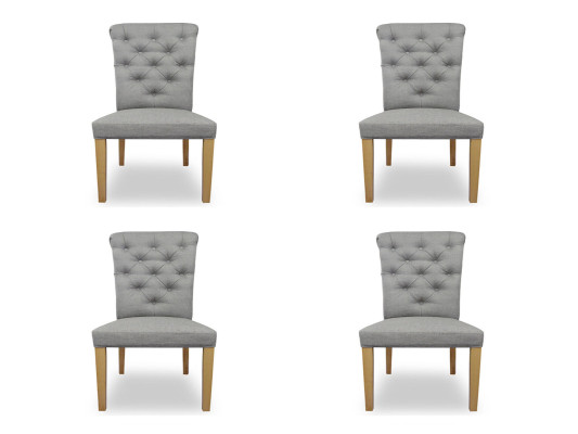 4x Stühle Stuhl Polster Design Lounge Sitz Lehn Garnitur Sessel Chesterfield