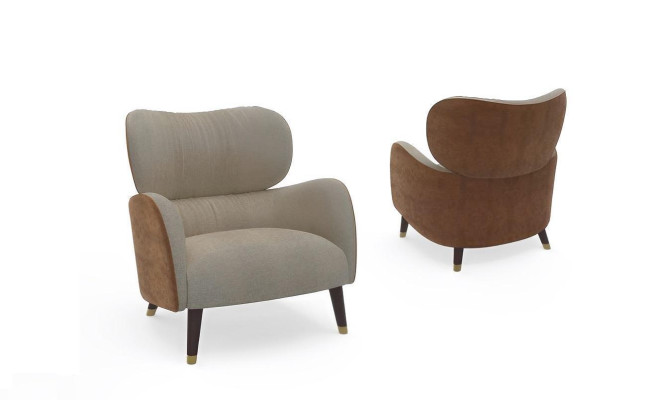 Sessel Grau Wohnzimmer Möbel Design Modern Luxus Einsitzer Fernsehsessel