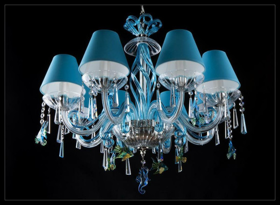 Blau Deckenleuchte Lichter Design Kronleuchter Lampen Kronleuchter Kristall