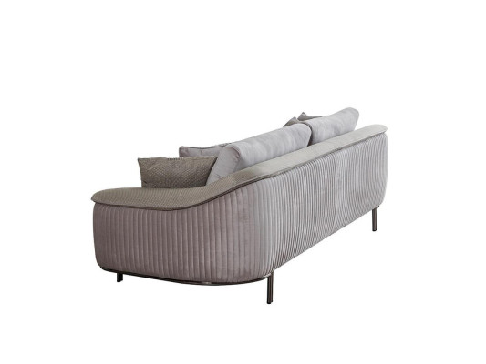 Luxus Grau Möbel Dreisitzer Sofa Wohnzimmer Couch Stoffsofa Neu Polstersofa