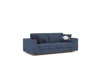Wohnzimmer Blau Zweisitzer Sofa Couch Modern Design Stoffsofa Textil