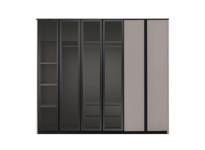 Holzschrank Schrank Kleiderschrank Garderobenschrank Moderne Grau