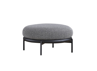 Grauer Wohnzimmer Hocker Rundhocker Luxus Fußhocker Polstermöbel Neu