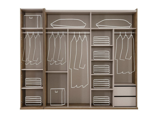 Schränke Kleiderschränke Luxus Kleiderschrank Braun Holz Spiegel Groß