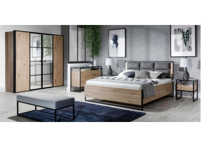 Bett Beige Loft Design Modern Doppel Betten Schlafzimmer Elegantes Möbel Neu