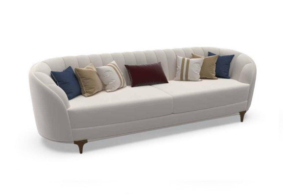 Modernes weiß Sofa im Wohnzimmer Exklusives 3 Sitzer Sofas 250cm Luxus