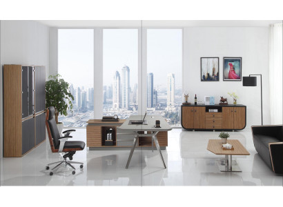 Designer Büro Arbeit Zimmer Set Regal Tisch Kommode Komplett Set Möbel