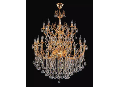 Königlicher Luxus Kronleuchter Deckenleuchter Gold Deckenlampe Lüster Kristall