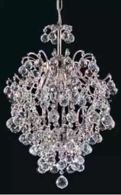 Luxus Lüster Deckenleuchter Deckenlampe Kronleuchter Kristall Silber
