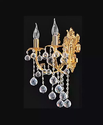 Wandlampe Wandleuchten Wandleuchte Lüster Wand Lampen Kristall Gold