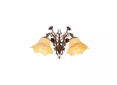 Wandlampe Wandleuchten Wandleuchte Lüster Wand Lampe Blumen Glas Braun
