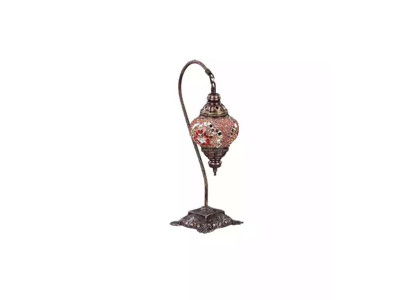 Tischleuchte Tischlampe Lampe Leuchten Luxus Grau Lampen Tisch Glas