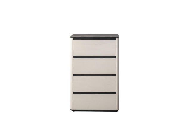 Beige Holz Kommode 4-türiger Holzschrank Schlafzimmer Edler Anbauschrank