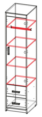 Schrank Kleiderschrank Schrankwand Schlafzimmer Jugendzimmer Farbwahl Neu