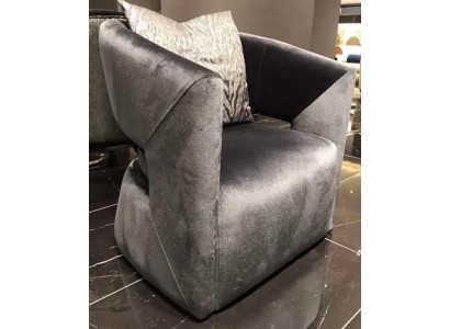 Sessel Cocktailsessel Polster Einsitzer Sitzer Luxus Clubsessel Grau