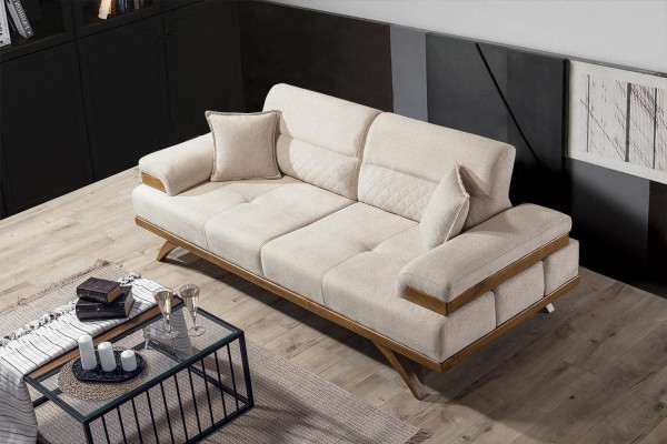 Garnitur Sofagarnitur 3+3+1 Sitzer Couchtisch Gruppe Sofa Sofa 4tlg.Neu