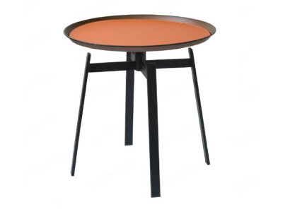 Wohnzimmer Runder Couchtisch orange Stil Moderne Edelstahl Tische Tisch
