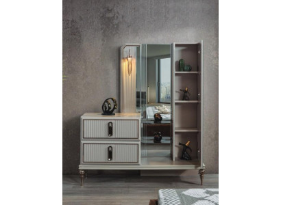 Exklusive Holz Kommode Luxus Spiegel Schlafzimmer Edle Stilvolle Möbel