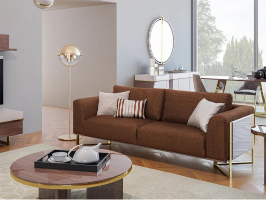 Polstermöbel Sofagarnitur Dreisitzer Sofa Couch Modern Sessel Wohnzimmer Neu