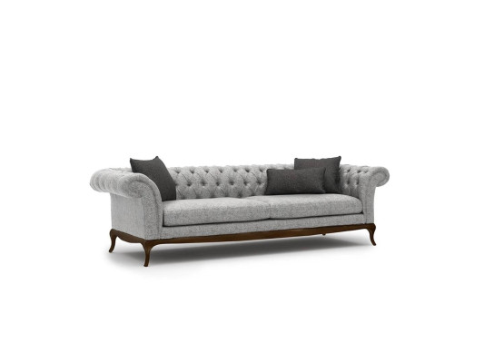 Modern Wohnzimmer Set 4tlg Grau Sofa Couch Designer Holz Couchtisch Neu
