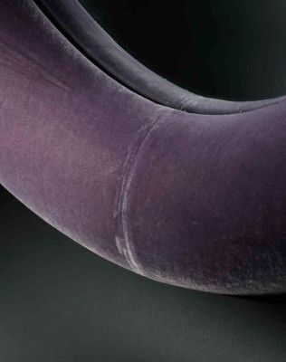 Wohnzimmer Diele Standspiegel mit Rahmen Violett Neumaterial Glas mit Samt