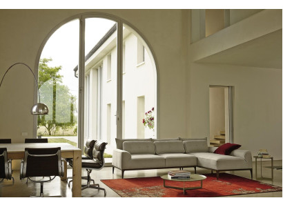 Ecksofa Moderne Design Grau Sofas Stoff L-Form Couch Wohnzimmer Sofa PRIANERA