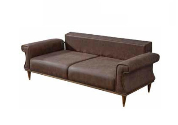 Braunes Modernes Polstersofa Sitzsofas Dreier Couch Textilmöbel Modern
